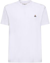 Vivienne Westwood - Logo Embroidery Cotton Jersey T-Shirt - Lyst