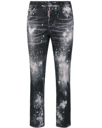 DSquared² - Cool Girl Painted Stretch Denim Jeans - Lyst