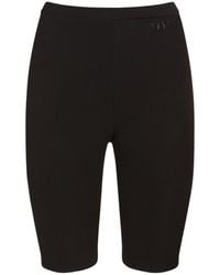 Valentino Logo Viscose Jersey Biker Shorts - Black