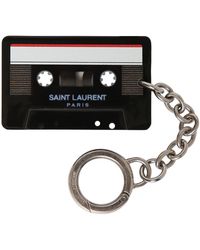 Saint Laurent Schlüsselanhänger Mit Ysl-kassettenmotiv - Schwarz