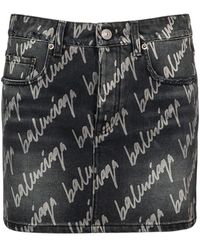 Balenciaga - Low Waist Mini Skirt - Lyst