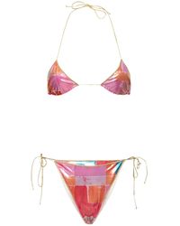 Reina Olga - Sam Printed Triangle Bikini Set - Lyst