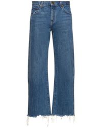 Khaite - Jeans Rectos De Denim De Algodón - Lyst