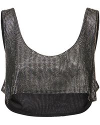 GIUSEPPE DI MORABITO - Embellished Cropped Tank Top - Lyst