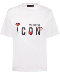 DSquared² - Icon Hearts ジャージーtシャツ - Lyst