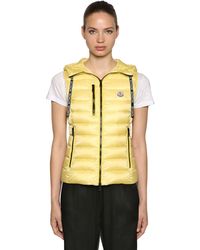 Moncler Doudoune En Nylon Sans Manches "sucrette" - Jaune
