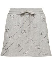 Gucci - gg Cotton Jersey Mini Skirt - Lyst