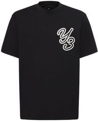 Y-3 - T-shirt Aus Baumwolle Mit Logo - Lyst