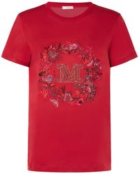 Max Mara - Elmo Camiseta de manga corta con bordado - Lyst