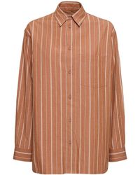Matteau - Striped Cotton & Linen Shirt - Lyst