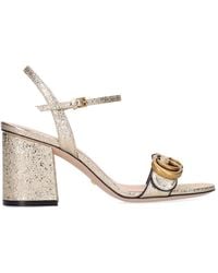 Gucci - Leather Marmont Sandals 75 - Lyst