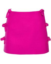 Valentino Minikleid Aus Woll- Und Seidenkrepp - Pink