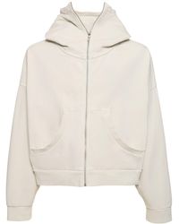Entire studios - Washed Cotton Full-Zip Hoodie - Lyst
