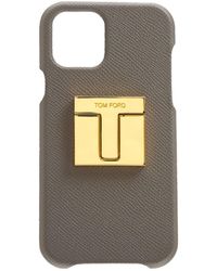Tom Ford Iphone 13 Pro レザーケース - グレー