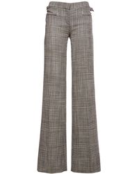 Tom Ford - Prince Of Wales Wool Flared Pants - Lyst