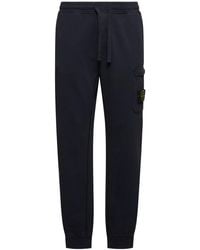 Stone Island - Cotton Logo Patch Sweatpants - Lyst