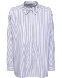 Totême - Striped Half-placket Cotton Shirt - Lyst