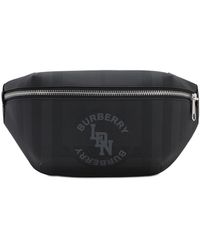 Burberry Gürteltasche Aus Beschichtetem Canvas "sonny" - Schwarz