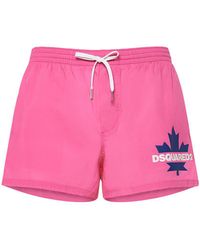 DSquared² - Bañador shorts con logo - Lyst