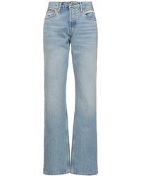 RE/DONE - Jeans rectos de denim de algodón - Lyst