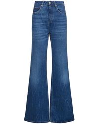 Ami Paris - Mid Rise Flared Cotton Jeans - Lyst