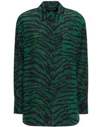 Victoria Beckham - Printed Silk Pajama Shirt - Lyst