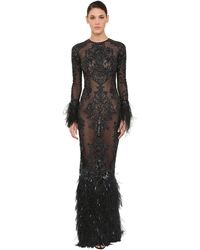 Zuhair Murad Kleid Aus Seidenmischung - Schwarz