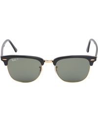 Ray-Ban - Sonnenbrille Aus Metall "clubmaster" - Lyst