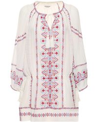 Isabel Marant - Parsley Print Cotton Mini Dress - Lyst