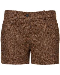 Michael Kors - Herringbone Tweed Mini Shorts - Lyst