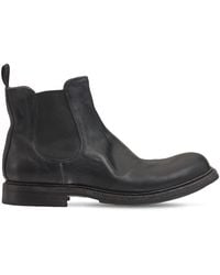 Shoto Washed Leather Chelsea Boots - Black