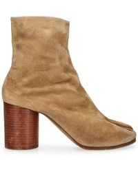 Maison Margiela - 80Mm Tabi Suede Ankle Boots - Lyst