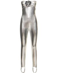 GIUSEPPE DI MORABITO - Strapless Laminated Jersey Jumpsuit - Lyst