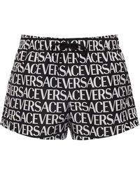 Versace - Monogram Printed Nylon Swim Shorts - Lyst