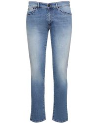 PT Torino - Cotton Denim Straight Jeans - Lyst