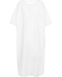 The Row - Isora Cotton & Silk Midi Dress - Lyst