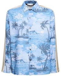 Palm Angels - Camicia sunset in misto lino - Lyst