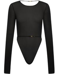 Saint Laurent - Stretch Silk Bodysuit - Lyst
