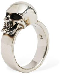 Alexander McQueen - The Side Skull Brass Ring - Lyst