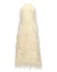 Magda Butrym Exclusive Embellished Silk Midi Dress - Белый