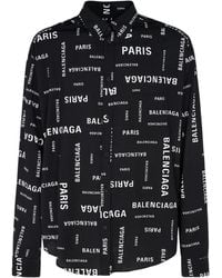 Balenciaga - Paris ビスコースポプリンシャツ - Lyst