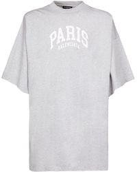 Balenciaga - T-shirt Aus Baumwolle "paris" - Lyst