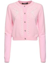 Versace - Knit Embroidered Cardigan - Lyst