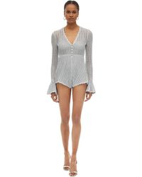 Alice McCALL Crochet Lurex Romper - Metallic