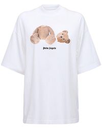 Palm Angels - T-shirt Oversize En Jersey De Coton Imprimé - Lyst