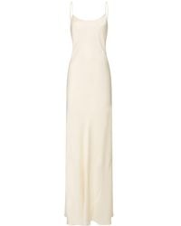 Victoria Beckham - Bodenlanges Kleid Aus Viskosemischgewebe "cami" - Lyst
