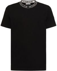 Moncler - T-shirt noir à col ras du cou - Lyst