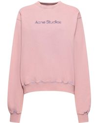 Acne Studios - Faded Logo Print Jersey Sweatshirt - Lyst