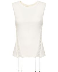 Dion Lee - Ribbed Cotton Jersey Corset Tank Top - Lyst