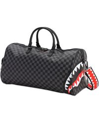 Sprayground Grey Sharks In Paris Duffle Bag - Schwarz